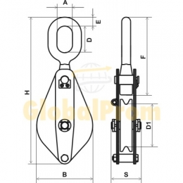 Блок з ланкою одношківний
